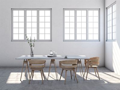 Modern Dining Table and Chair Combination Dining Table and Chair model