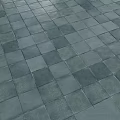 Gray Square Paving Tiles Neatly Arranged On Indoor Floor Surface