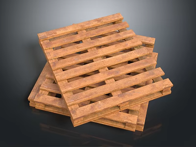 Sturdy Industrial Wooden Pallets For Efficient Logistics Storage And Handling Use 3d model