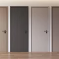 Four Stylish Wooden Hinged Doors in Various Colors for Interior Design