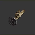 Brass Valve With Wheel Handle And Pipe Connector For Industrial Use