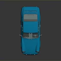 Blue Vintage Sports Car With Shiny Exterior And Classic Design 3D Render