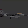 Fighter Jet Model With Gray Body Orange Canopy And Tail Fin Emblem