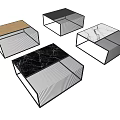 Modern Coffee Tables Featuring Marble Tops And Geometric Designs In Various Colors