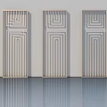 Modern Hinged Doors With Intricate Geometric Patterns On Light Wall 3d model