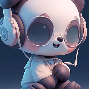 Panda Art Device Cyberpunk Art Device Robot Interactive Device Net Celebrator Interactive Device 3d model