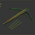 Crossbow Mechanical Crossbow Shift Bow and Arrow Shoot Far Equipment Weapons High-tech Crossbow 3d model