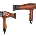 Two Modern Copper Hairdryers With Black Accents Sleek Design And Stylish Look