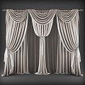 French Curtain American Curtain 3d model