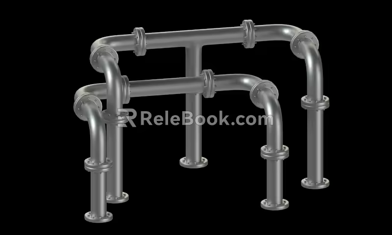 modern pipeline valve 3d model