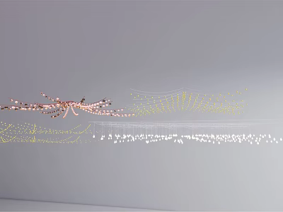 Modern Decorative Lights With Curved Design And Colorful LED Illumination For Home Decor 3d model