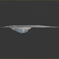3D Mine Site Terrain Model with Roads Excavated Areas and Vegetation