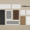 Poliform Blinds Collection With Various Colors And Different Designs For Home Interior 3d model
