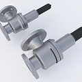 Industrial Equipment Metal Shaft Components With Flange And Black Ends
