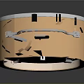 Orange Alarm Clock With Twin Bells White Hands And Numbers On Dark Background