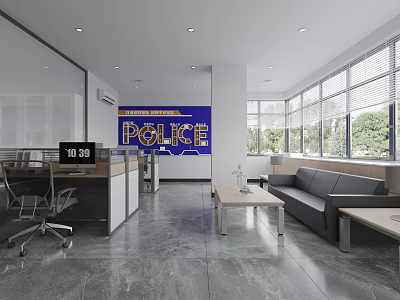 Modern Control Room Command Center 3d model