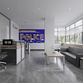 Modern Control Room Command Center 3d model