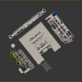 Industrial Equipment With Stainless Steel Framework Green Tank Ladder And Control Panel