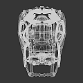 Futuristic Pilot Mechanical Vehicle With Biomechanical Control Panel And Seat Design