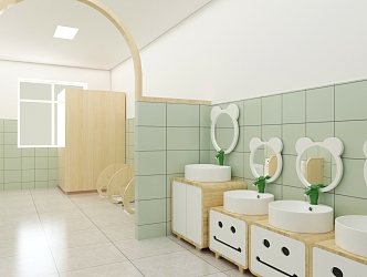 Kindergarten bathroom 3d model