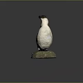 Realistic Seabird Animal Painting Taxidermy Display On Stone Base With Plaque