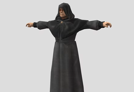 Cape Cloak Hood Wizard 3d model