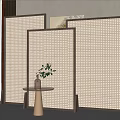 New Chinese-style partition screen partition combination 3d model