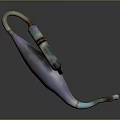 Durable Iridescent Metal Fishing Hook With Modern Curved Shape And Shiny Surface