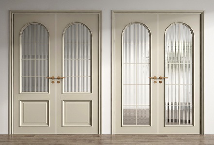 French double door 3d model