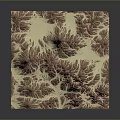 3D Mountain Terrain Model With Detailed Topography Red Brown Cream Textures Elevated Ridges Geographic