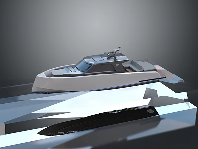 Modern White Luxury Yacht With Stylish Deck Design And Smooth Exterior Lines 3d model