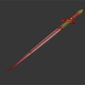 Metallic Sword With Detailed Hilt Design And Shiny Sharp Blade On Dark Background