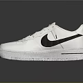 White Nike Sneakers With Black Swoosh Minimalist Clean Design for Casual Wear