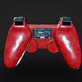 Sony Red Wireless Game Controller With Ergonomic Design For Gaming Use 3d model