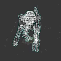 Game Movie Character Futuristic Mechanical Robot With Brown Yellow Gray Multi Joint Legs