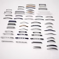 Metal Cabinet Handles With Various Designs And Styles On Red Background