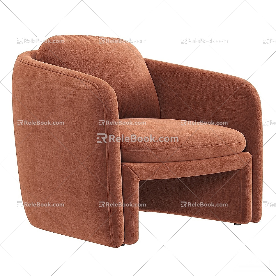 modern single sofa sofa leisure sofa 3d model