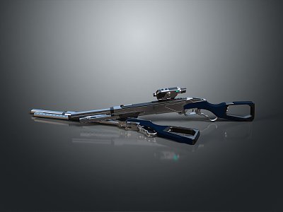 rifle semi-automatic rifle combat rifle battle rifle carbine war rifle attack rifle 3d model