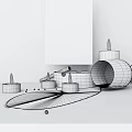Modern candle lamp 3d model