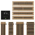 Wooden Heating Slats With Digital Controller For Home Temperature Regulation