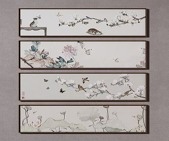 New Chinese Decorative Painting 3d model