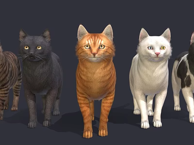 Different Reptile Species Including Lizards Snakes And Geckos In Natural Habitat 3d model