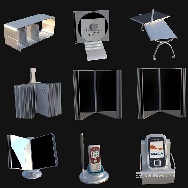 Assorted Electronic Devices Collection Including Phones Printers And Office Gadgets 3d model 
