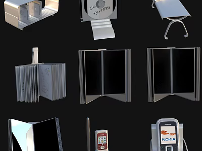 Assorted Electronic Devices Collection Including Phones Printers And Office Gadgets 3d model