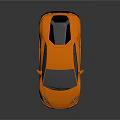 Orange Supercar With Sleek Aerodynamic Design And Modern Body Features