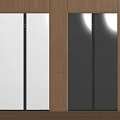 Modern Kitchen Built in Double Door Refrigerators With Stainless Steel And Wooden Cabinets