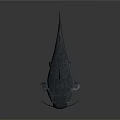 Realistic Gray Catfish With Whiskers Fins And White Eyes On Dark Background