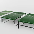 Sturdy Table Tennis Tables With Green Surface And Rolling Wheels For Indoor Use