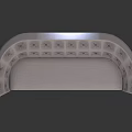 Elegant Curved Multi seat Sofa With Tufted Velvet Upholstery Design