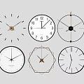 Various Stylish Wall Clocks with Modern Minimalist Designs and Different Shapes